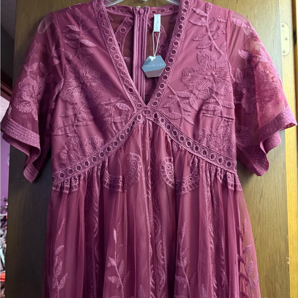 Pink Blush Maternity Dress